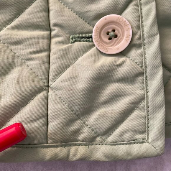 Jones New York Signature Womens Green Belted Waist Classic Quilted Jacket Sz XL - Picture 5 of 9